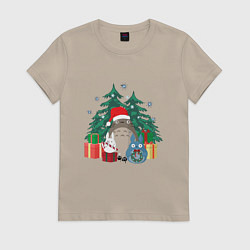 Женская футболка New Year Totoro