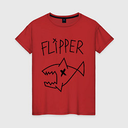 Футболка хлопковая женская Nirvana Flipper, цвет: красный