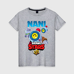 Футболка хлопковая женская BRAWL STARS NANI, цвет: меланж