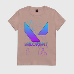 Футболка хлопковая женская VALORANT, цвет: пыльно-розовый