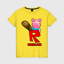 Футболка хлопковая женская ROBLOX: PIGGI, цвет: желтый
