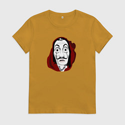 Футболка хлопковая женская БУМАЖНЫЙ ДОМ, цвет: горчичный