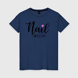 Футболка хлопковая женская Nail master, цвет: тёмно-синий