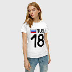 Футболка хлопковая женская RUS 18, цвет: белый — фото 2