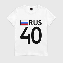 Футболка хлопковая женская RUS 40, цвет: белый