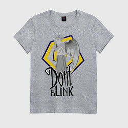 Футболка хлопковая женская Don't blink, цвет: меланж