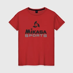 Футболка хлопковая женская MIKASA SPORTS, цвет: красный