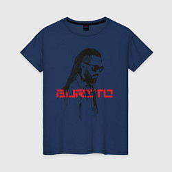 Футболка хлопковая женская Группа Burito, цвет: тёмно-синий