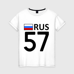 Футболка хлопковая женская RUS 57, цвет: белый
