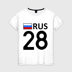 Футболка хлопковая женская RUS 28, цвет: белый