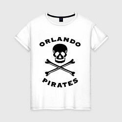 Футболка хлопковая женская Orlando pirates Орландо Пираты, цвет: белый