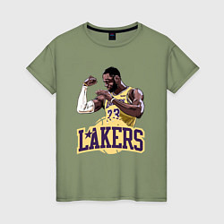 Футболка хлопковая женская LeBron - Lakers, цвет: авокадо