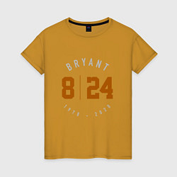 Футболка хлопковая женская Kobe Bryant, цвет: горчичный