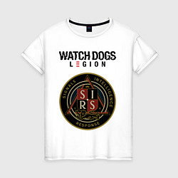 Футболка хлопковая женская S I R S Watch Dogs Legion, цвет: белый