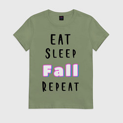 Футболка хлопковая женская Fall Guys, цвет: авокадо