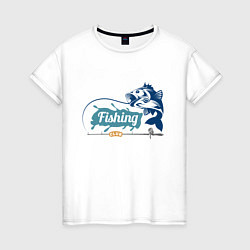 Женская футболка Клуб рыбака