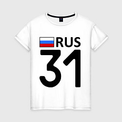 Футболка хлопковая женская RUS 31, цвет: белый