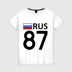 Футболка хлопковая женская RUS 87, цвет: белый