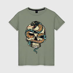Женская футболка Snake&Skull