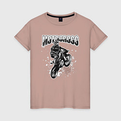 Женская футболка Мотокросс