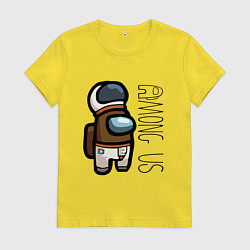 Футболка хлопковая женская Among Us Z, цвет: желтый