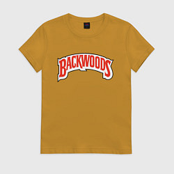 Футболка хлопковая женская BACKWOODS, цвет: горчичный
