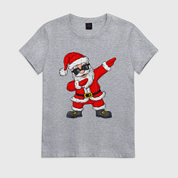 Футболка хлопковая женская Dabing Santa, цвет: меланж