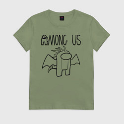 Футболка хлопковая женская Among Us, цвет: авокадо