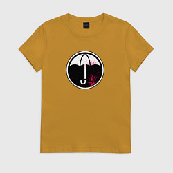 Футболка хлопковая женская Академия Амбрелла, цвет: горчичный