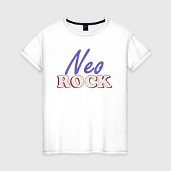 Футболка хлопковая женская Neo Rock, цвет: белый