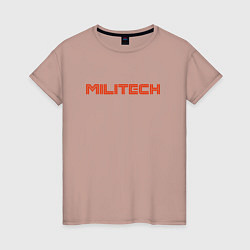 Футболка хлопковая женская Militech, цвет: пыльно-розовый