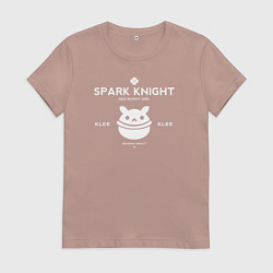 Футболка хлопковая женская Genshin Impact - Klee, цвет: пыльно-розовый