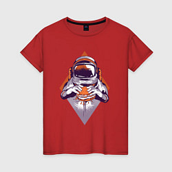Женская футболка Астронавт с Бургером