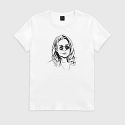 Футболка хлопковая женская О?ззи О?сборн, цвет: белый