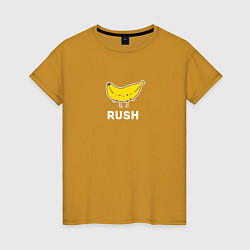 Футболка хлопковая женская RUSH BANANA, цвет: горчичный