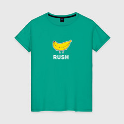 Футболка хлопковая женская RUSH BANANA, цвет: зеленый