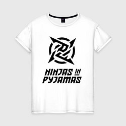 Футболка хлопковая женская NiP Ninja in Pijamas 202122, цвет: белый