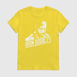 Футболка хлопковая женская Сити Флетчер Железозависимые, цвет: желтый