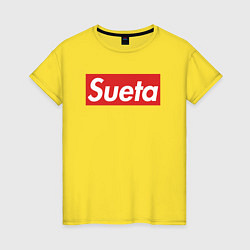 Футболка хлопковая женская Sueta, цвет: желтый