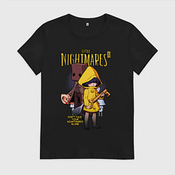 Футболка хлопковая женская LITTLE NIGHTMARES 2, цвет: черный
