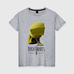 Футболка хлопковая женская Little Nightmares, цвет: меланж