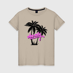 Футболка хлопковая женская GTA Vice City, цвет: миндальный