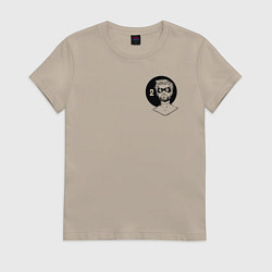 Футболка хлопковая женская Кракен, цвет: миндальный