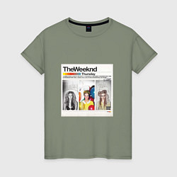 Футболка хлопковая женская Thursday The Weeknd, цвет: авокадо