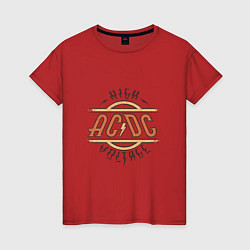 Женская футболка AC DC HIGH VOLTAGE