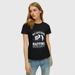 Футболка хлопковая женская My Official Napping Shirt, цвет: черный — фото 2