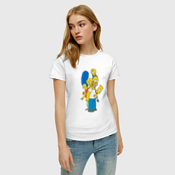 Футболка хлопковая женская Sipmpsons, цвет: белый — фото 2