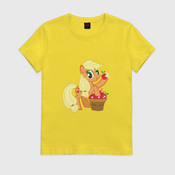 Футболка хлопковая женская Applejack, цвет: желтый