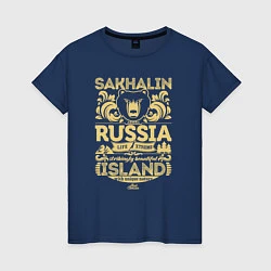 Женская футболка Сахалин Россия