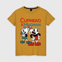 Женская футболка Cuphead & Mugman
